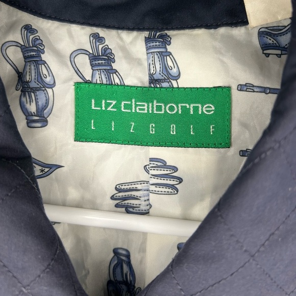 Liz Golf Liz Claiborne Lightweight Button Navy Golf Jacket Women’s Size Large - Picture 6 of 10